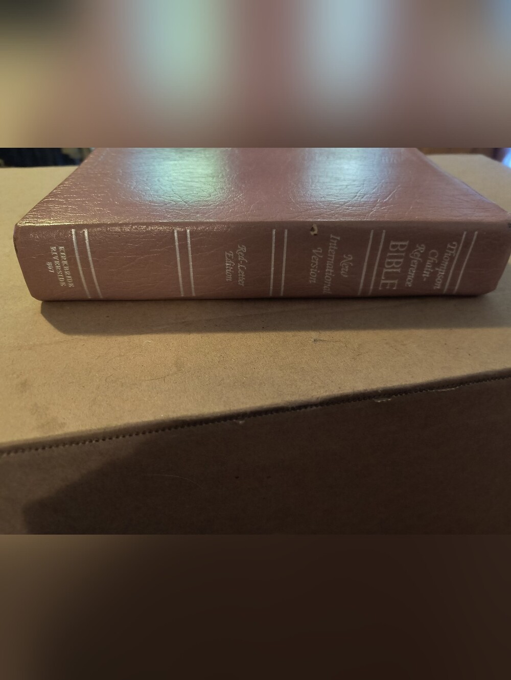 1990 NIV Thompson Chain Ref Bible Kirkbride 807 Pink Bonded Leather 1984 Text